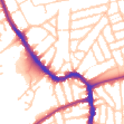 Daytime road noise heatmap for SE22 8DF