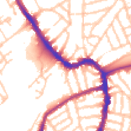 Daytime road noise heatmap for SE22 8EF
