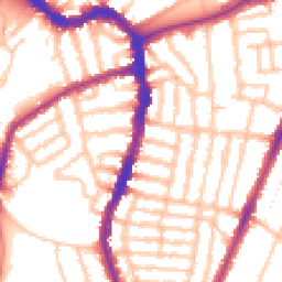 Daytime road noise heatmap for SE22 8HU