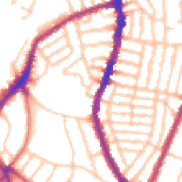 Daytime road noise heatmap for SE22 8QP