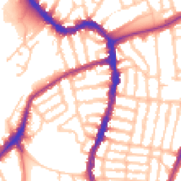 Daytime road noise heatmap for SE22 8RN