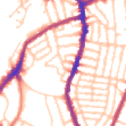 Daytime road noise heatmap for SE22 8SA