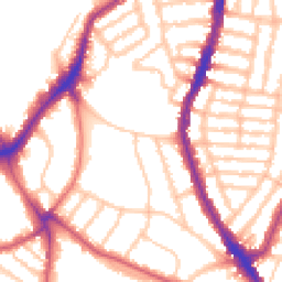 Daytime road noise heatmap for SE22 8SR