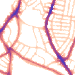 Daytime road noise heatmap for SE22 8SS
