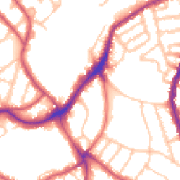 Daytime road noise heatmap for SE22 8SZ