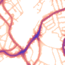 Daytime road noise heatmap for SE22 8TG
