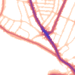 Daytime road noise heatmap for SE22 8XF