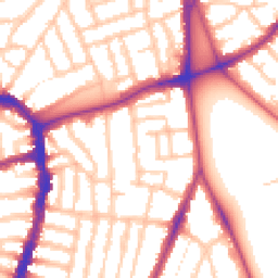 Daytime road noise heatmap for SE22 9AH