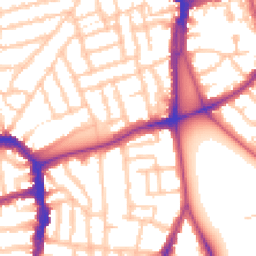 Daytime road noise heatmap for SE22 9AX
