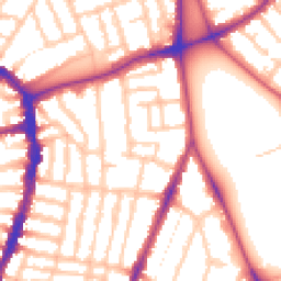 Daytime road noise heatmap for SE22 9BL