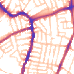 Daytime road noise heatmap for SE22 9DG