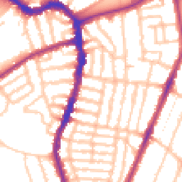 Daytime road noise heatmap for SE22 9DH