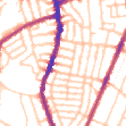 Daytime road noise heatmap for SE22 9DL