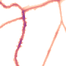 Night-time road noise heatmap for SE22 9ET