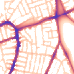 Daytime road noise heatmap for SE22 9EX