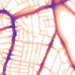 Daytime road noise heatmap for SE22 9FD