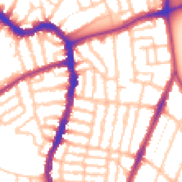 Daytime road noise heatmap for SE22 9HP