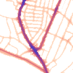 Daytime road noise heatmap for SE22 9JL
