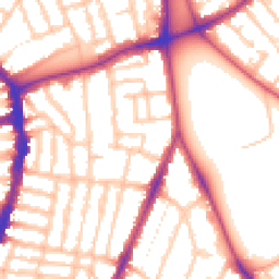 Daytime road noise heatmap for SE22 9ND