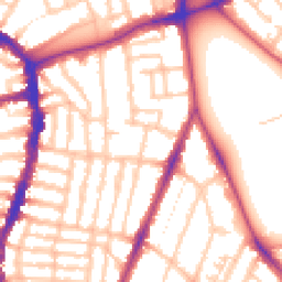 Daytime road noise heatmap for SE22 9NF