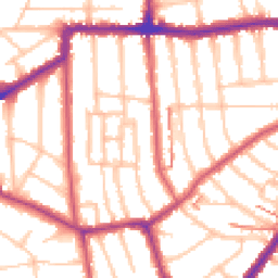 Daytime road noise heatmap for SE23 2JL