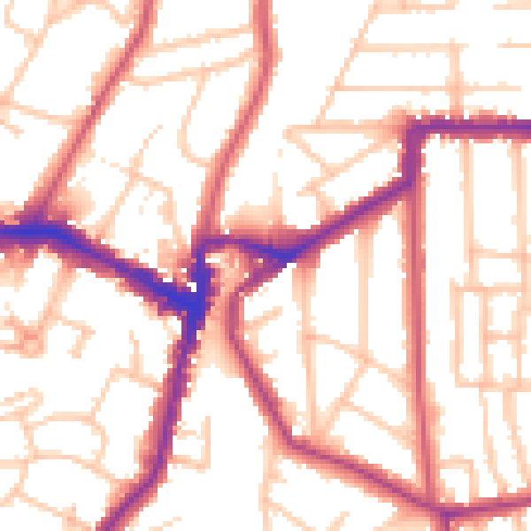 Daytime road noise heatmap for SE23 2LD