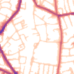 Daytime road noise heatmap for SE23 2NH