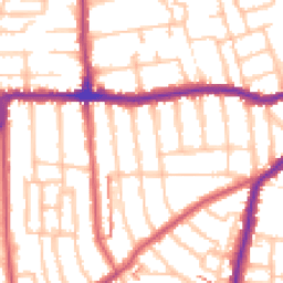 Daytime road noise heatmap for SE23 2SH