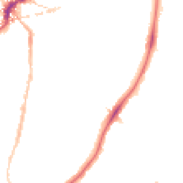Night-time road noise heatmap for SE24 0AD