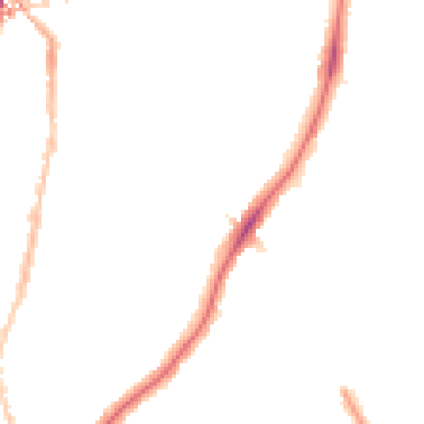 Night-time road noise heatmap for SE24 0AE