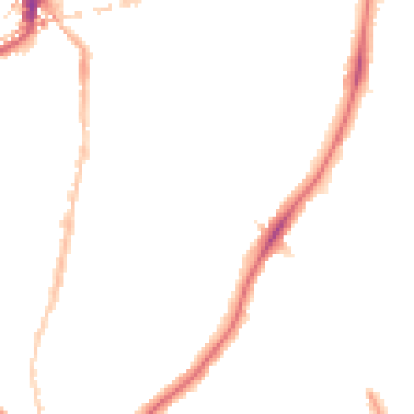 Night-time road noise heatmap for SE24 0AF