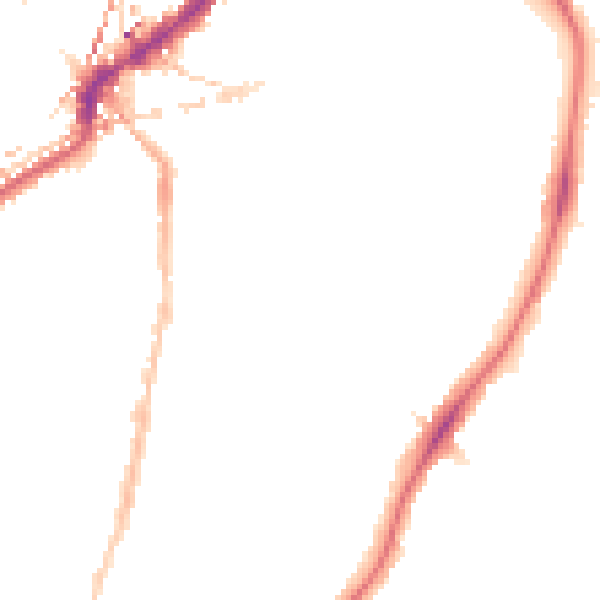 Night-time road noise heatmap for SE24 0AH