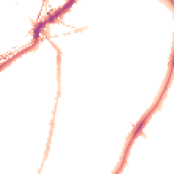 Night-time road noise heatmap for SE24 0AP