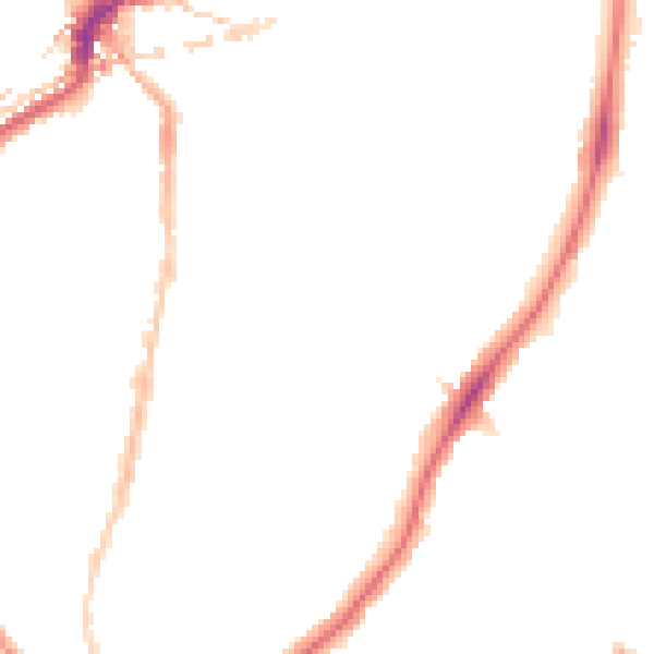 Night-time road noise heatmap for SE24 0AQ