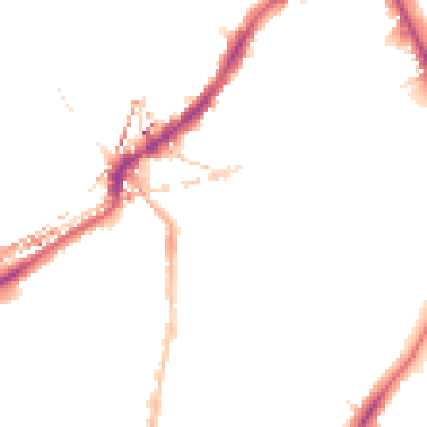 Night-time road noise heatmap for SE24 0AR