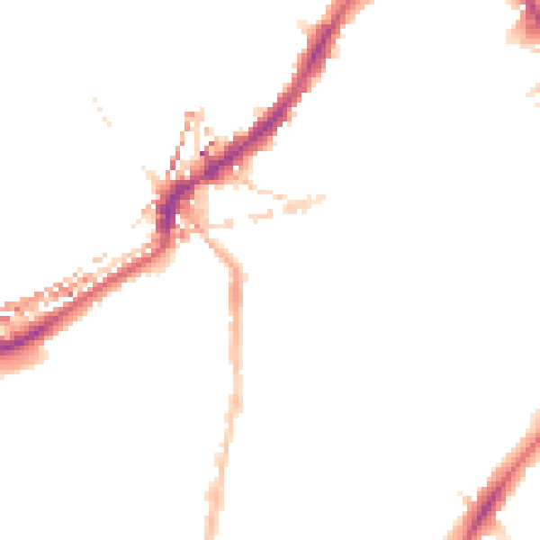 Night-time road noise heatmap for SE24 0AS