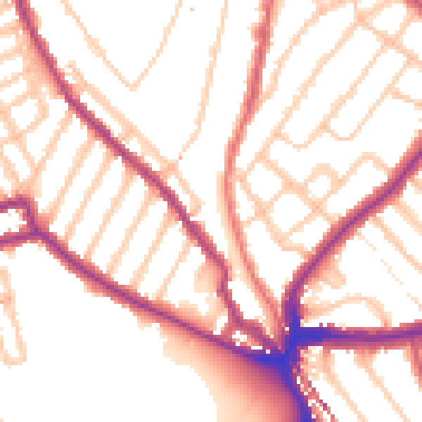 Daytime road noise heatmap for SE24 0AT