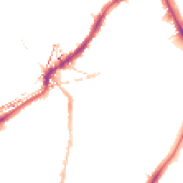 Night-time road noise heatmap for SE24 0AX