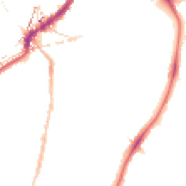 Night-time road noise heatmap for SE24 0AY