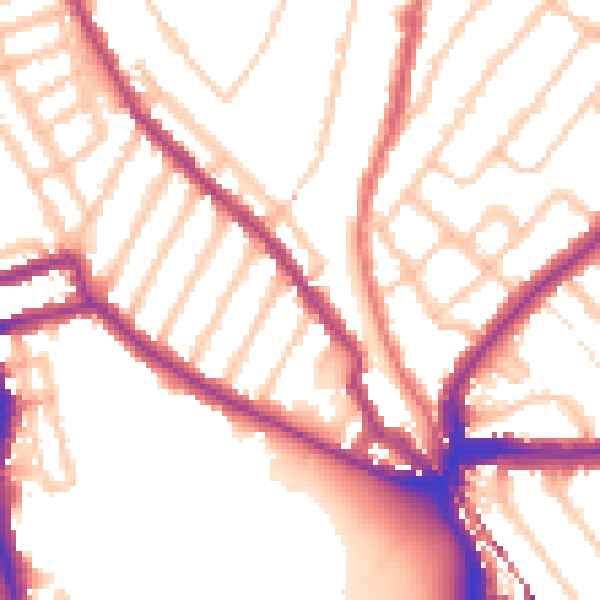 Daytime road noise heatmap for SE24 0BF
