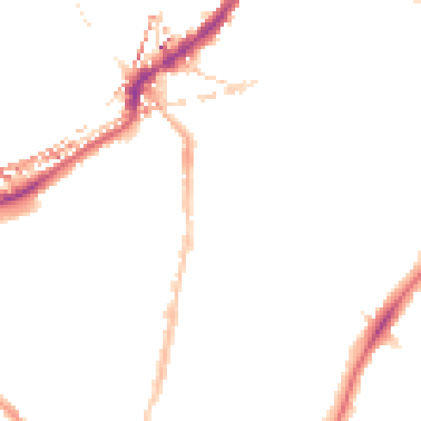 Night-time road noise heatmap for SE24 0BL