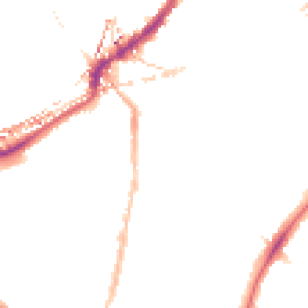 Night-time road noise heatmap for SE24 0BP