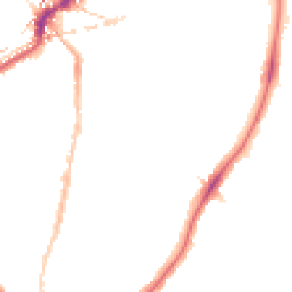 Night-time road noise heatmap for SE24 0BT