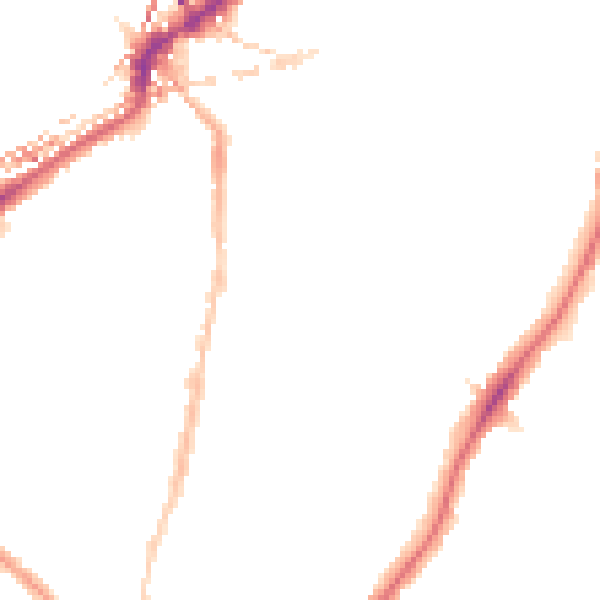 Night-time road noise heatmap for SE24 0BW