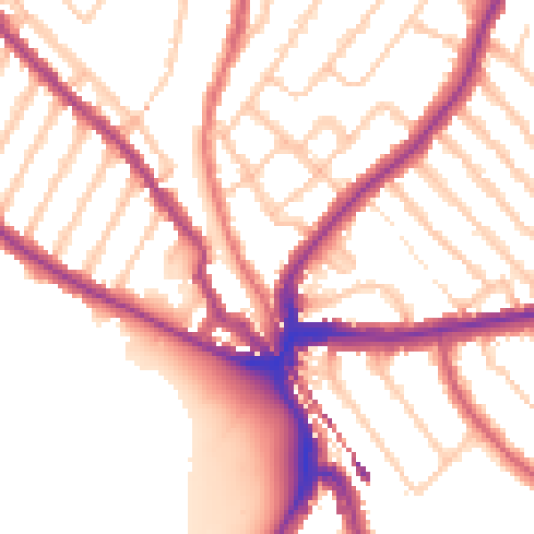 Daytime road noise heatmap for SE24 0DD