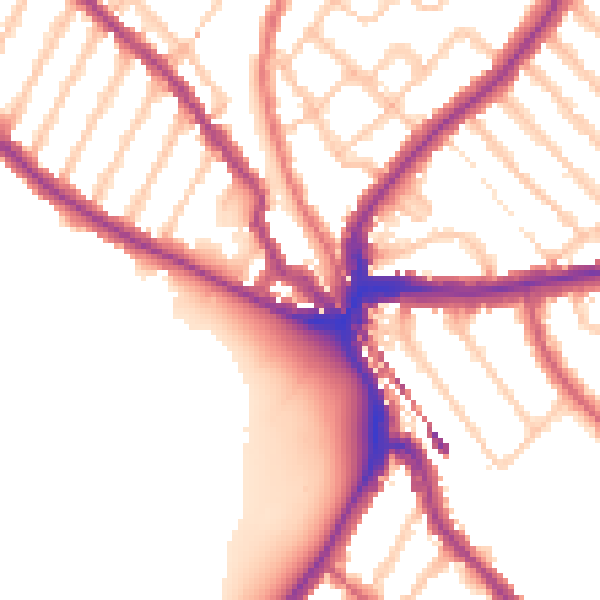 Daytime road noise heatmap for SE24 0DF