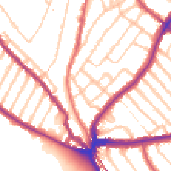 Daytime road noise heatmap for SE24 0DS