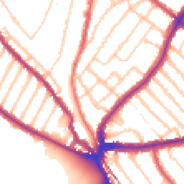 Daytime road noise heatmap for SE24 0DT