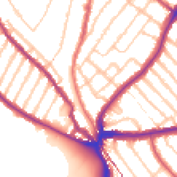 Daytime road noise heatmap for SE24 0DU