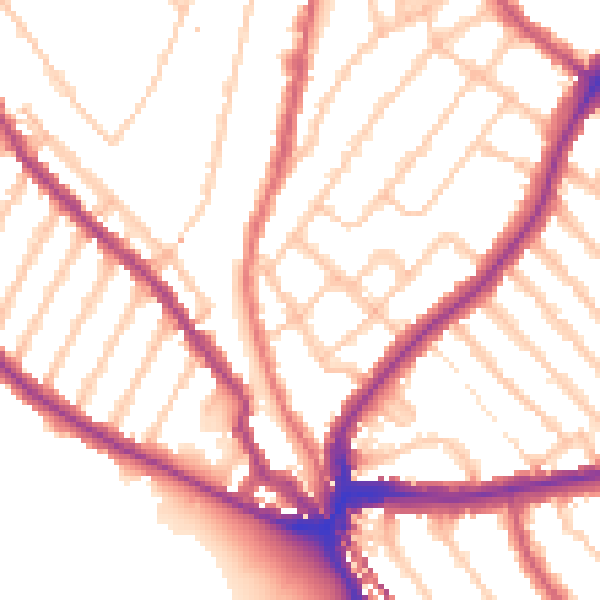 Daytime road noise heatmap for SE24 0DX